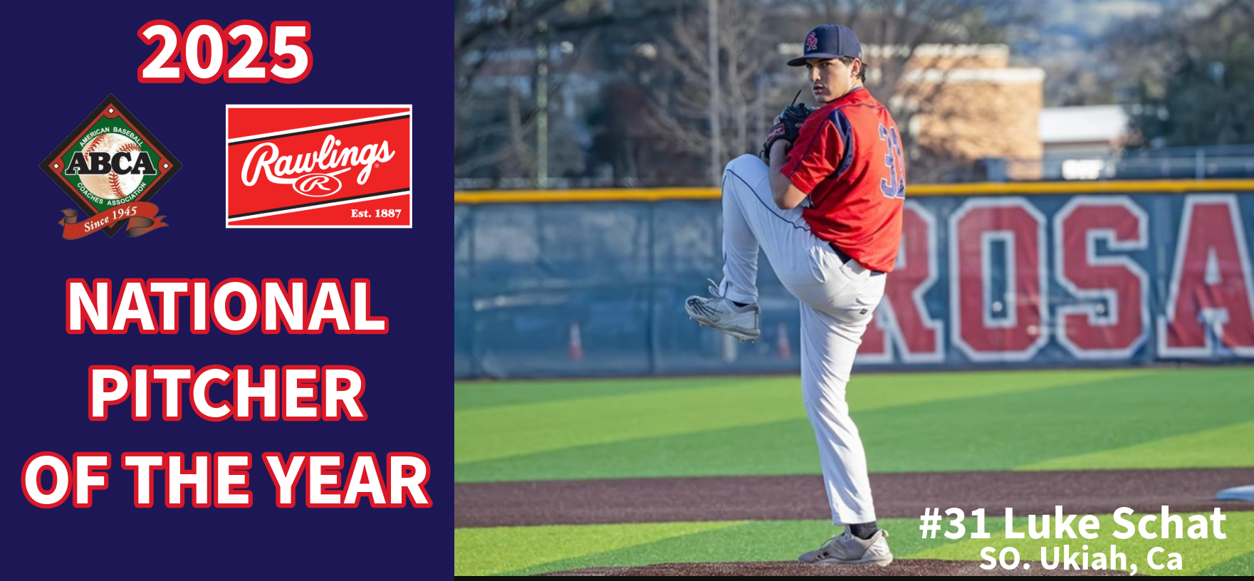 Luke Schat National Pitcher of the Year