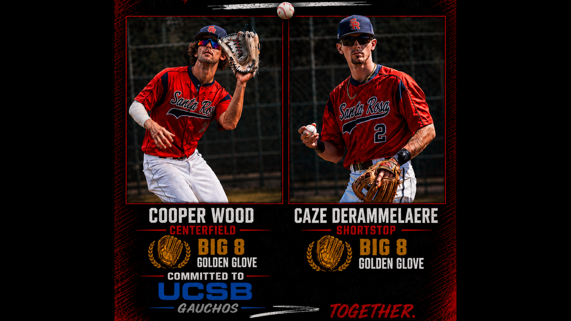 Cooper Wood and Caze Derammelaere action shots.
