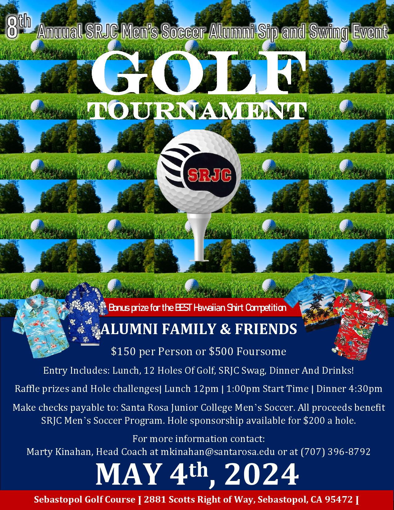 8th Annual Sip N Swing Soccer Fundraiser on May 4th