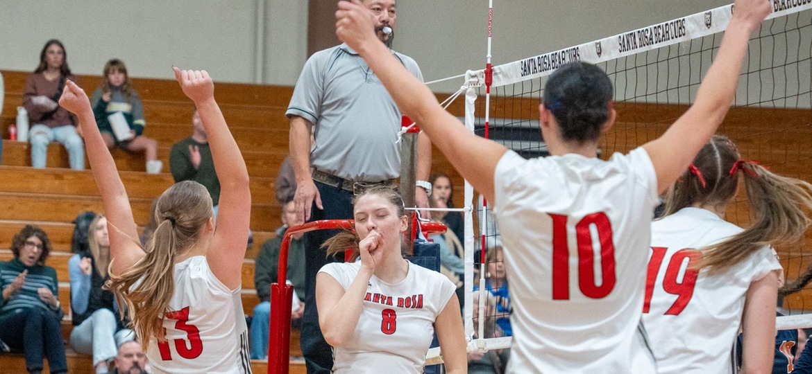 SRJC players celebrate a point